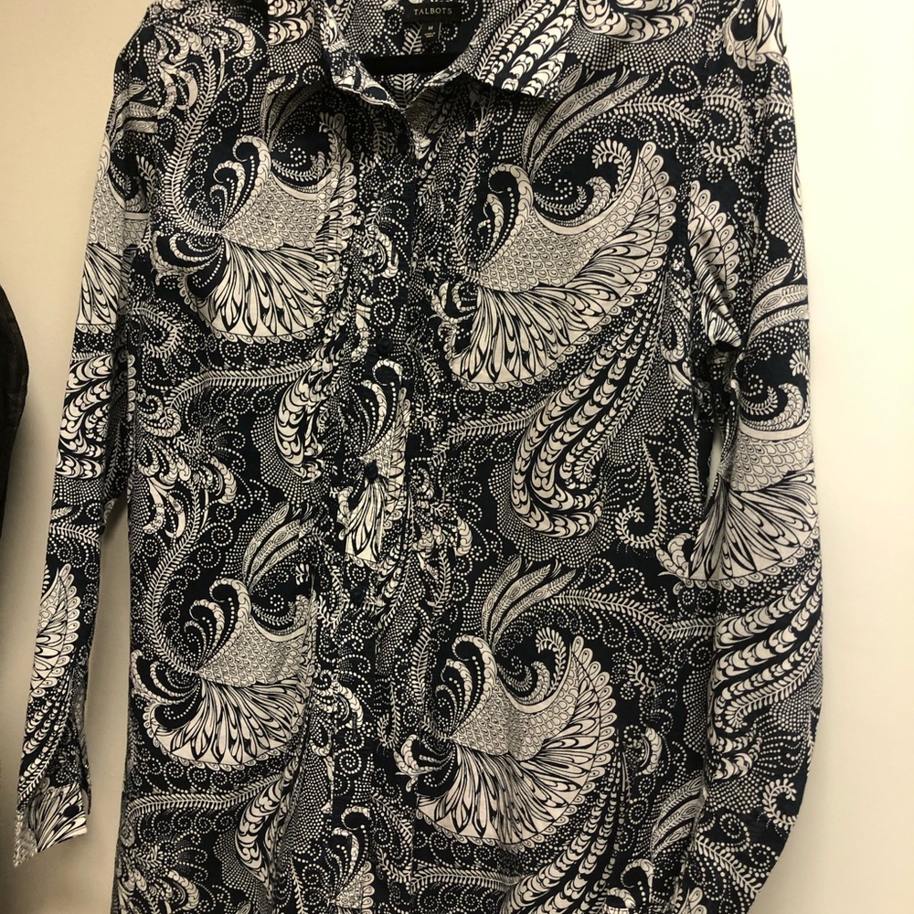 Talbots Print Blouse